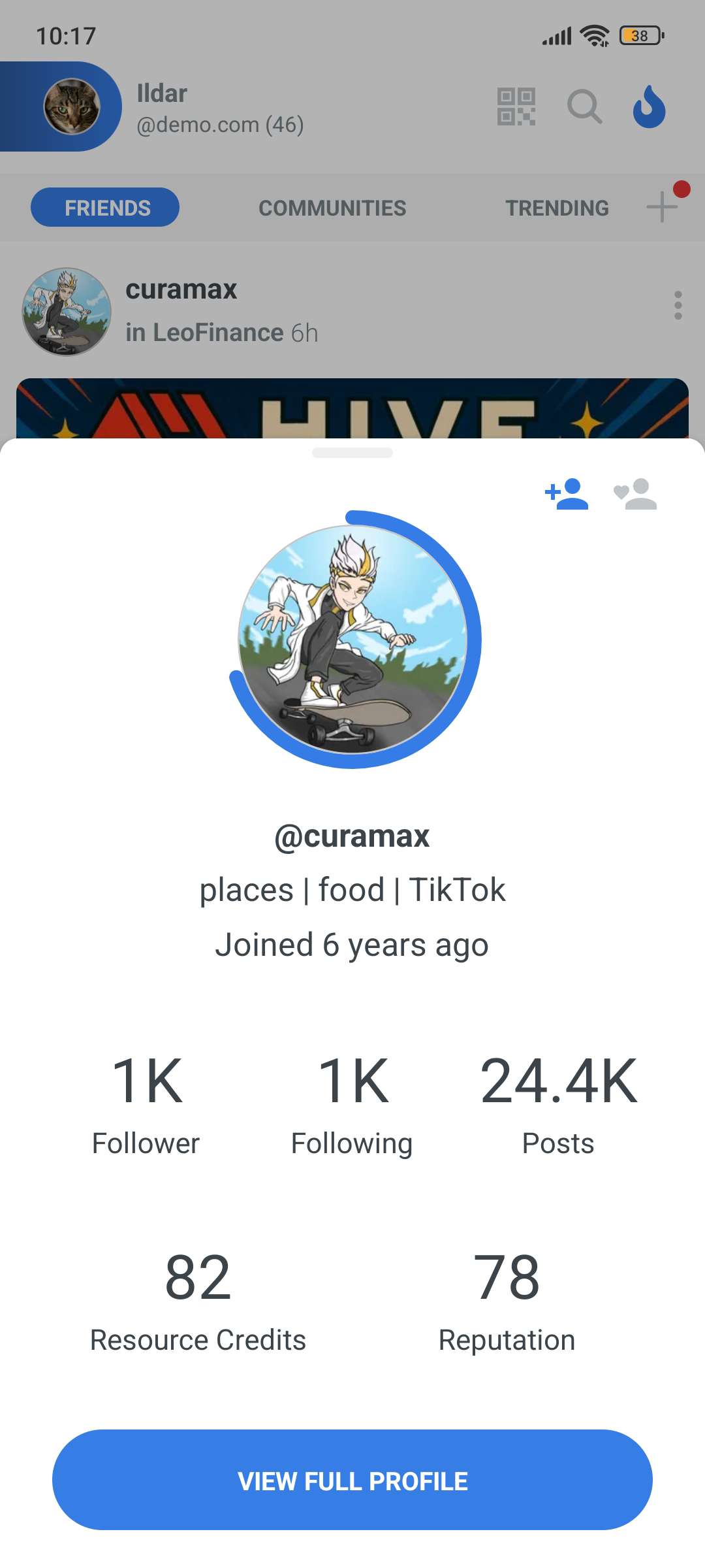 Profile Light theme